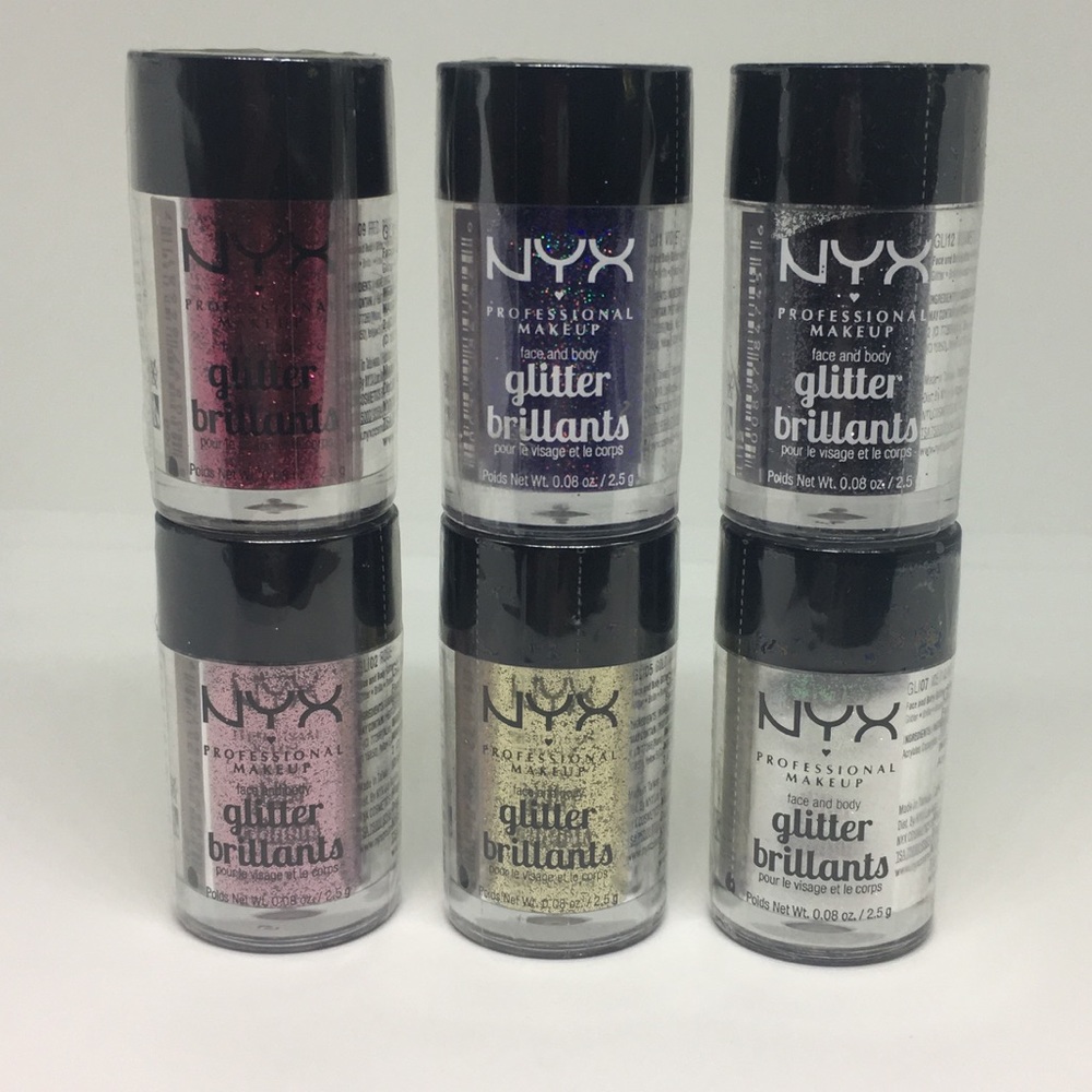 New NYX Glitter Brilliants Set of 6 - Face & Body!
